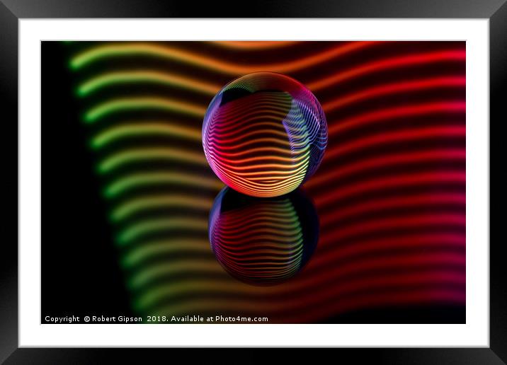 Abstract art Reflections in the crystal ball. Framed Mounted Print by Robert Gipson