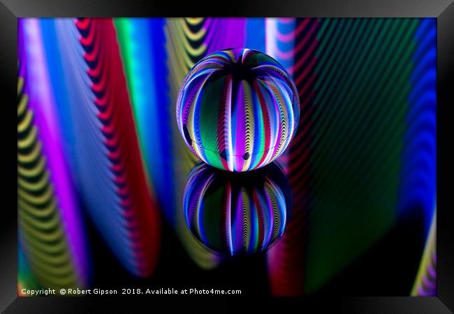 Abstract art Abstract art Floating crystal ball Framed Print by Robert Gipson