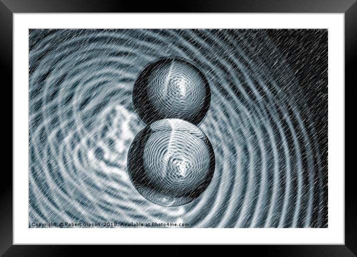 Ripples in the Rain Framed Mounted Print by Robert Gipson