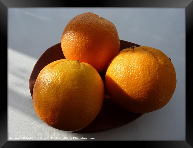 Orange Bowl Framed Print by Robert Gipson