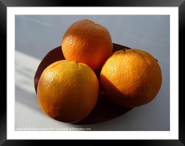Orange Bowl Framed Mounted Print by Robert Gipson