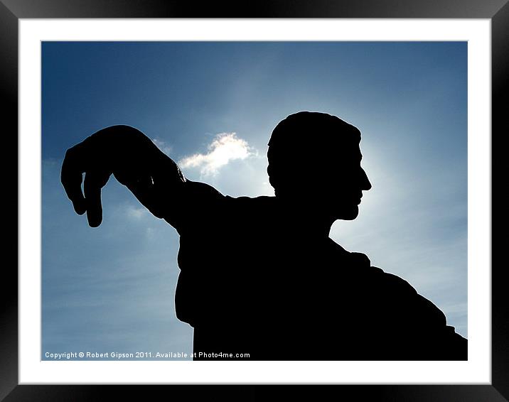 King Constantine silhouette at York Minster Framed Mounted Print by Robert Gipson