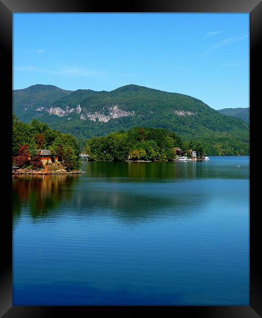 Lake Lure Framed Print by Diane Hovey