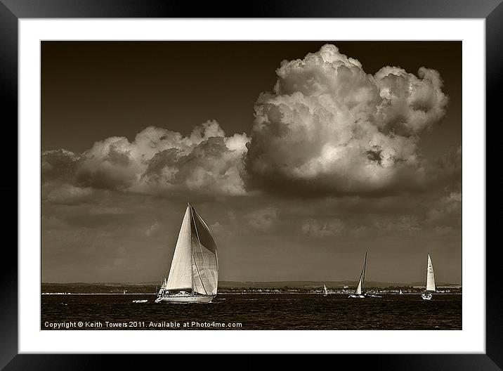 Cowes Yachting Canvases & Prints Framed Mounted Print by Keith Towers Canvases & Prints