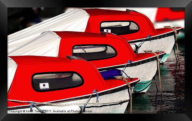 Red Boats, Lyme Regis Canvases & Prints Framed Print by Keith Towers Canvases & Prints