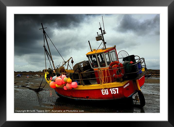 Fishing Boat 1 Framed Mounted Print by Keith Towers Canvases & Prints