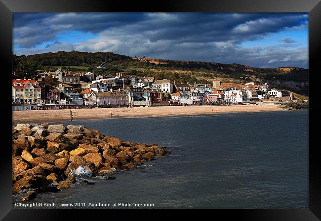 Lyme Regis Canvases & Prints Framed Print by Keith Towers Canvases & Prints