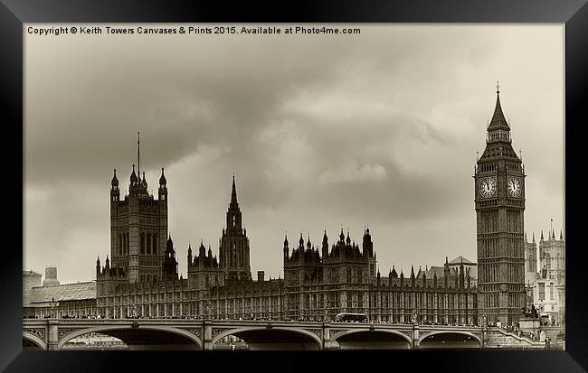London Old Look  Framed Print by Keith Towers Canvases & Prints