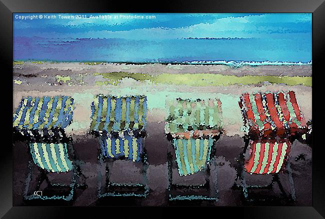 Deckchair Framed Print by Keith Towers Canvases & Prints