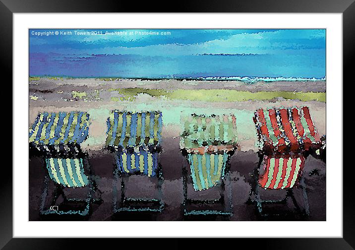 Deckchair Framed Mounted Print by Keith Towers Canvases & Prints