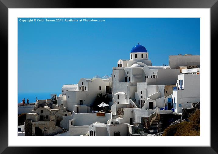 Oia, Santorini, Greece Framed Mounted Print by Keith Towers Canvases & Prints