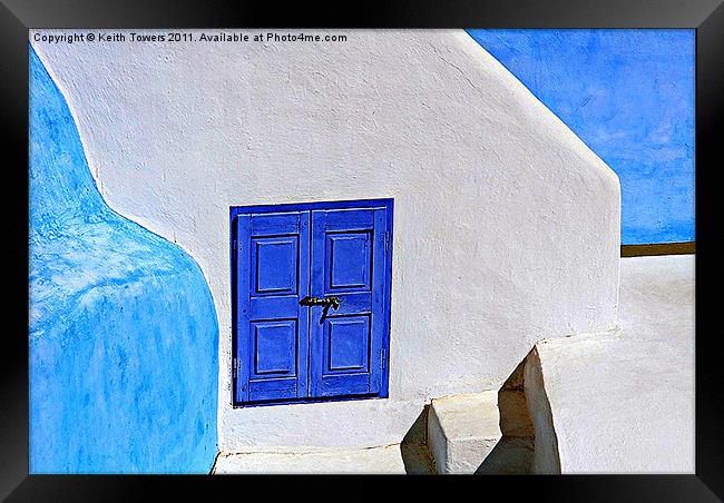 Oia, Santorini, Canvases & Prints Framed Print by Keith Towers Canvases & Prints