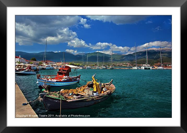 Sami Kefalonia, Canvases & Prints Framed Mounted Print by Keith Towers Canvases & Prints
