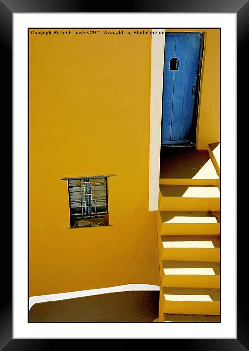 Santorini Canvases & Prints Framed Mounted Print by Keith Towers Canvases & Prints