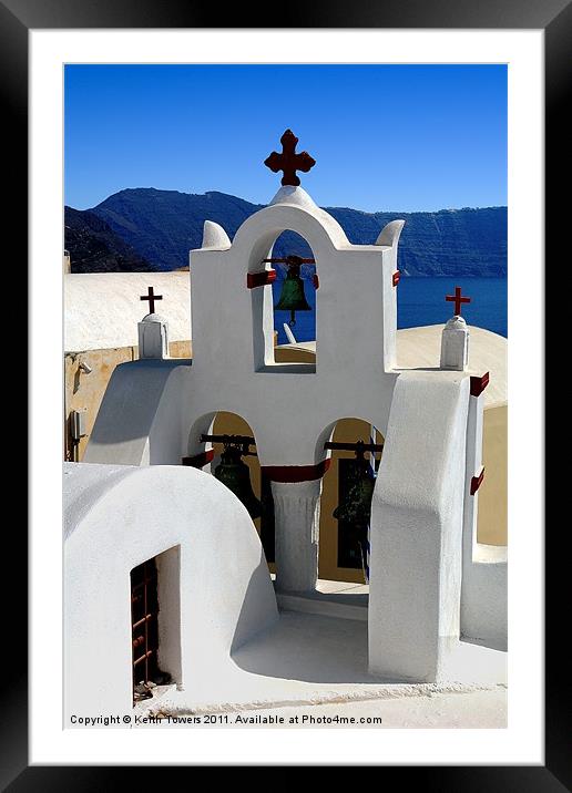 Oia, Santorini, Greece Canvases & Prints Framed Mounted Print by Keith Towers Canvases & Prints