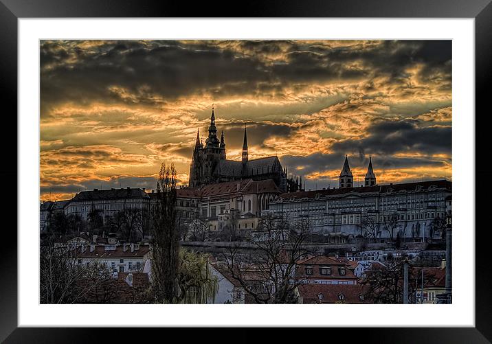 Prague castle Framed Mounted Print by Andy Wager