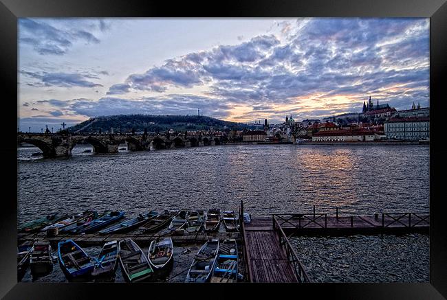 Prague at dusk Framed Print by Andy Wager