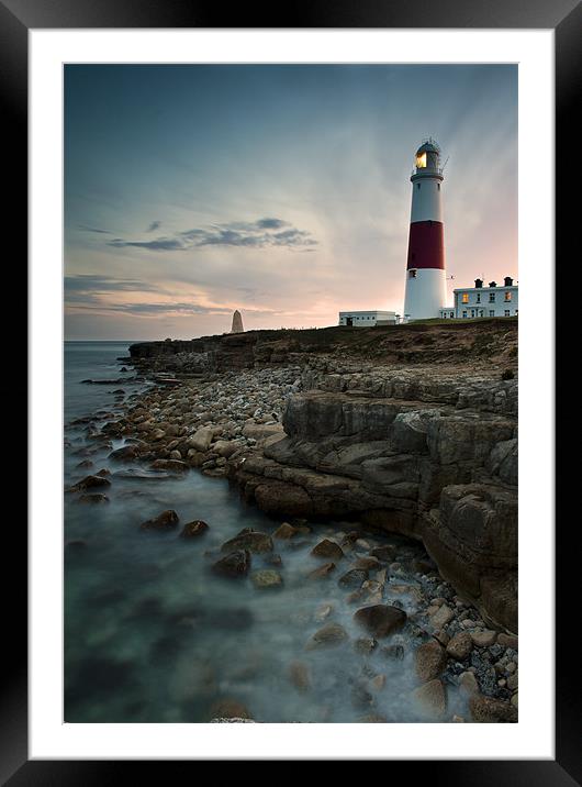 Portland Light Sunset Framed Mounted Print by Daniel Bristow