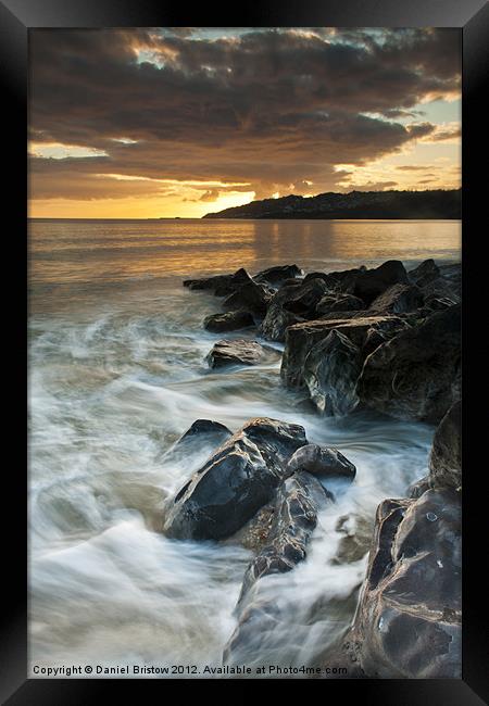 Charmouth sunset. Framed Print by Daniel Bristow