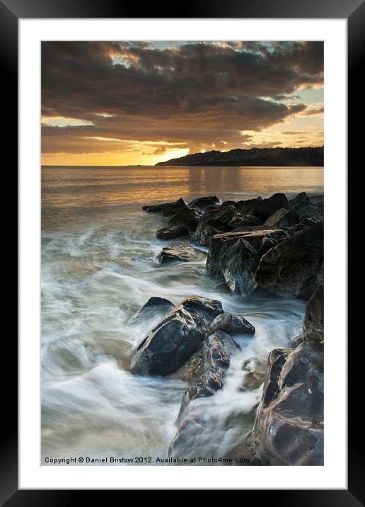 Charmouth sunset. Framed Mounted Print by Daniel Bristow