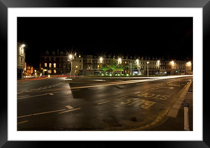 Weymouth Sea Front At Night. Framed Mounted Print by Daniel Bristow
