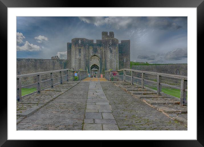 Caerphilly Castle The Gatehouse Framed Mounted Print by Steve Purnell