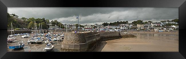 A Panoramic View of Saundersfoot Harbour Framed Print by Steve Purnell