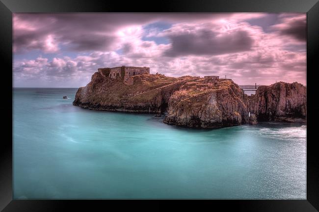 St Catherines Rock, Tenby Framed Print by Steve Purnell