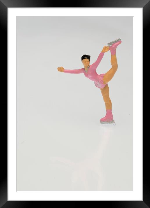 The Graceful Biellmann Spin Framed Mounted Print by Steve Purnell