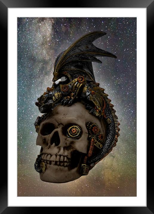 The Mighty Steampunk Dragon Framed Mounted Print by Steve Purnell
