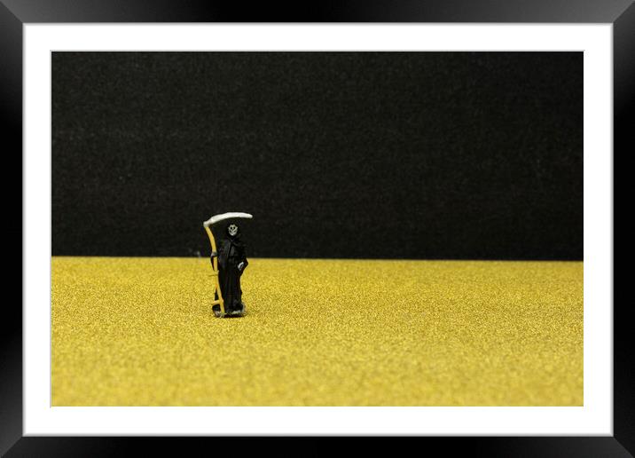 Golden Death Framed Mounted Print by Steve Purnell