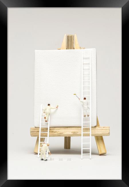 Painting a Miniature World Framed Print by Steve Purnell