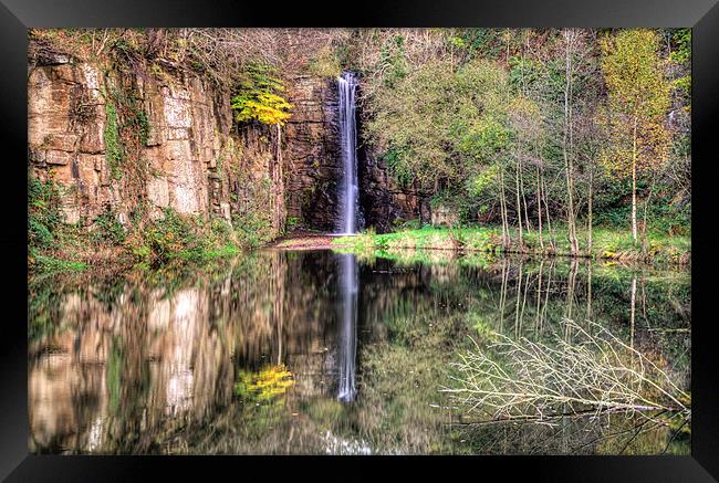 Parc Cwm Darran Waterfall Framed Print by Steve Purnell