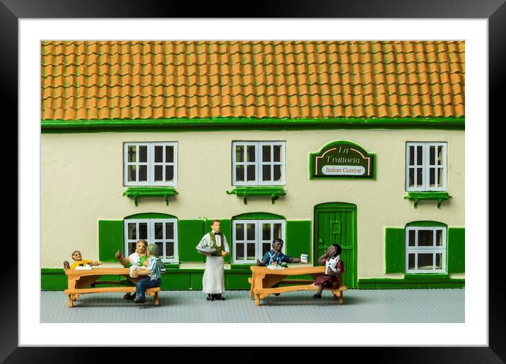 Dining Al Fresco Framed Mounted Print by Steve Purnell