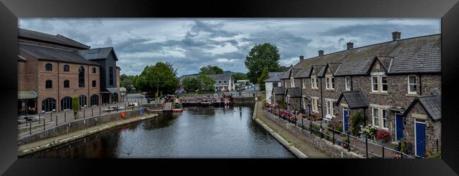 Brecon Canal Basin Panorama Framed Print by Steve Purnell