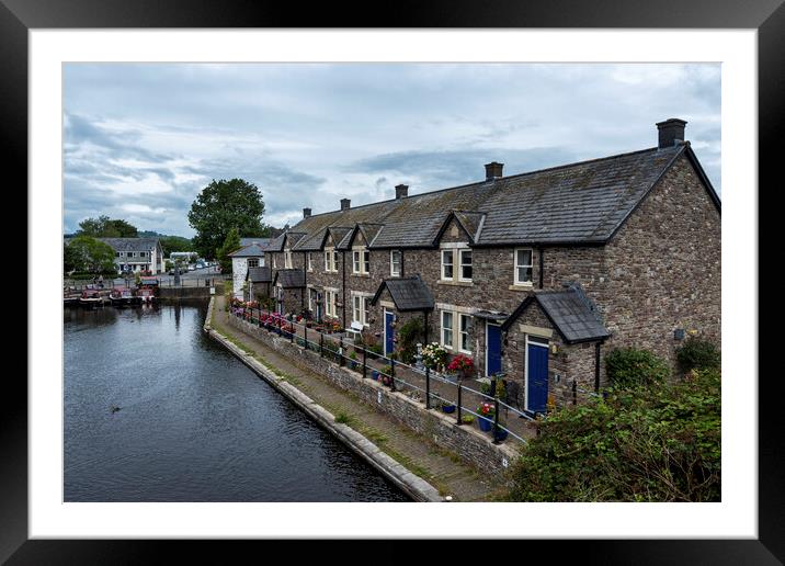 Brecon Canal Basin Cottages Framed Mounted Print by Steve Purnell
