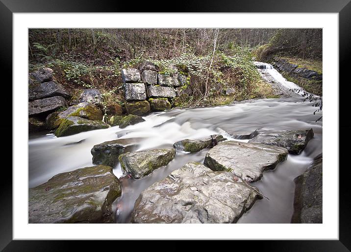 Rushing Water Framed Mounted Print by Steve Purnell