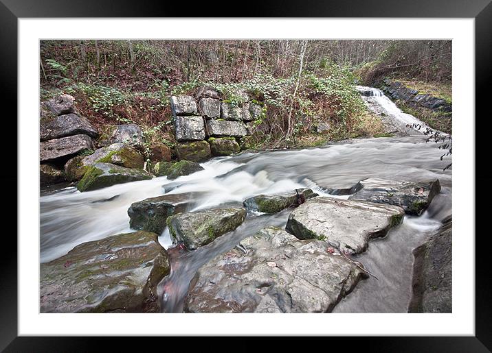 Rushing Water Framed Mounted Print by Steve Purnell