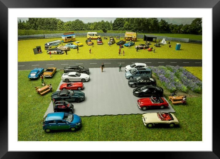 The Great American Car Show Framed Mounted Print by Steve Purnell