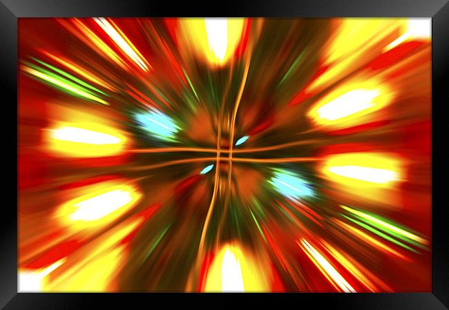 Christmas Light Abstract Framed Print by Steve Purnell