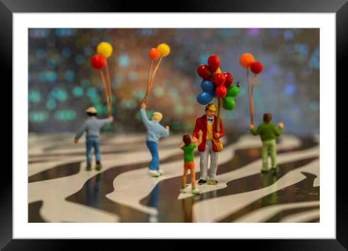 Can I Have A Balloon Please Framed Mounted Print by Steve Purnell