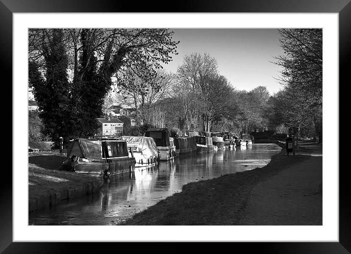 An Icy Morning On The Canal Framed Mounted Print by Steve Purnell