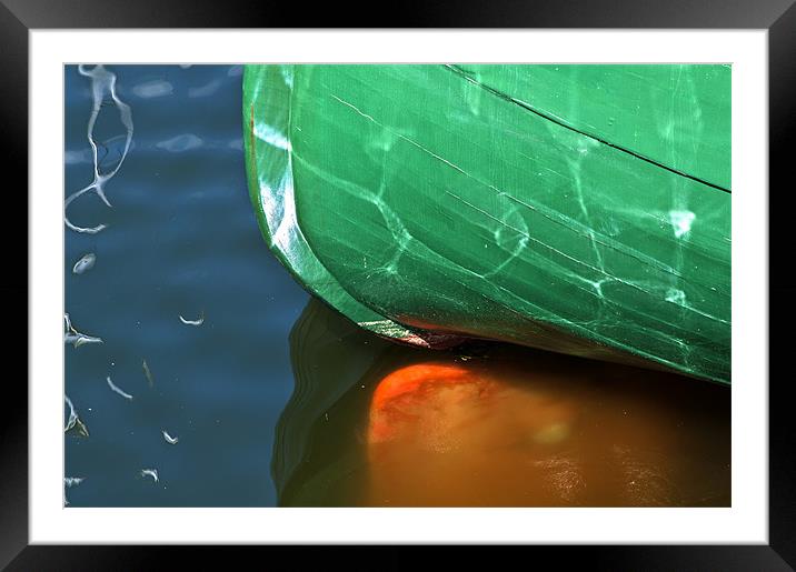 Abstract Boat Stern Framed Mounted Print by Steve Purnell