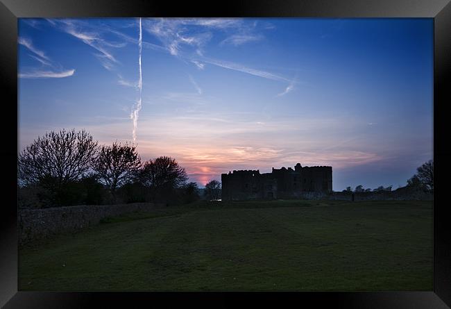 Carew Castle at Sunset Framed Print by Steve Purnell