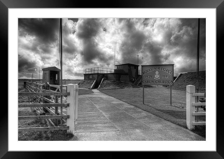 The Control Tower Monochrome Framed Mounted Print by Steve Purnell