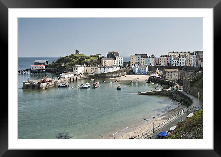 Tenby Harbour Pembrokeshire Framed Mounted Print by Steve Purnell