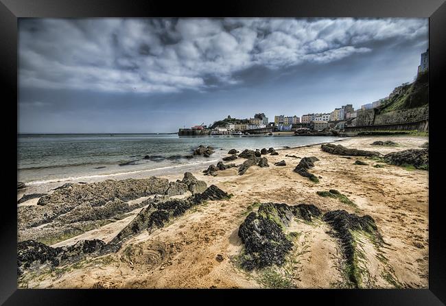 Tenby Harbour from North Beach Framed Print by Steve Purnell