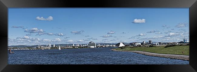 Cardiff Bay Panorama Framed Print by Steve Purnell