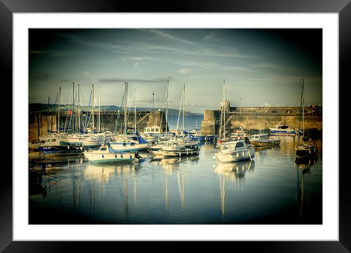 Saundersfoot Boats Lomo Framed Mounted Print by Steve Purnell