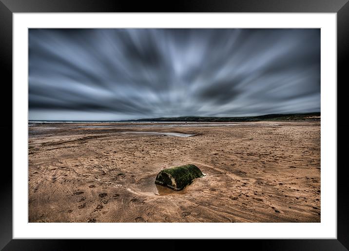 Freshwater West Blur Framed Mounted Print by Steve Purnell